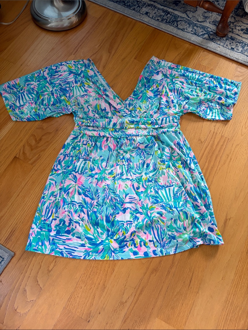 Lilly Pulitzer Parigi Skort Romper Dress in Blue Ibiza Cabana Cocktail